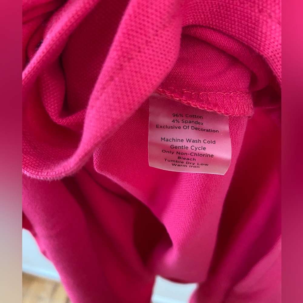 Talbots NEW Fuchsia Polo Maxi Dress Dragonfly Detail, Women’s Sz M Petite - Picture 9 of 9